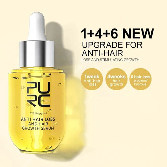 PURC Anti Hair Loss Serum Hair Growth Serum Ginger Grow Repair Hair Care Oil Scalp Serum Fast Regrowth Thicken for Men Women