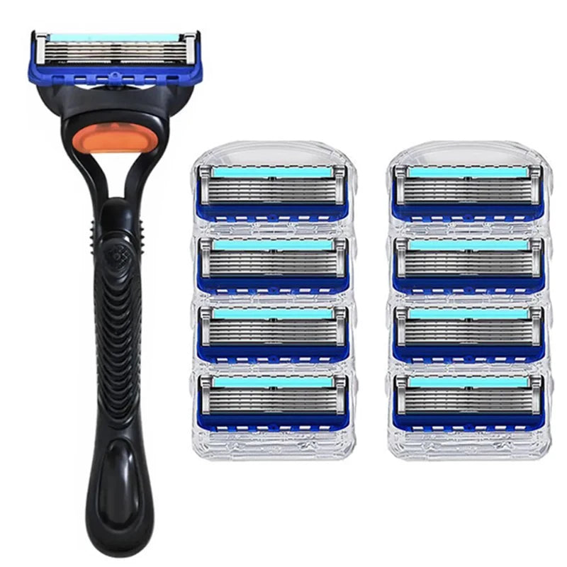 Razor Shaver for Men, Premium Shaving Shaver, 5-Layer Razor Face Beard Hair Comes with Replaceable Blades, 5-Layer Refills