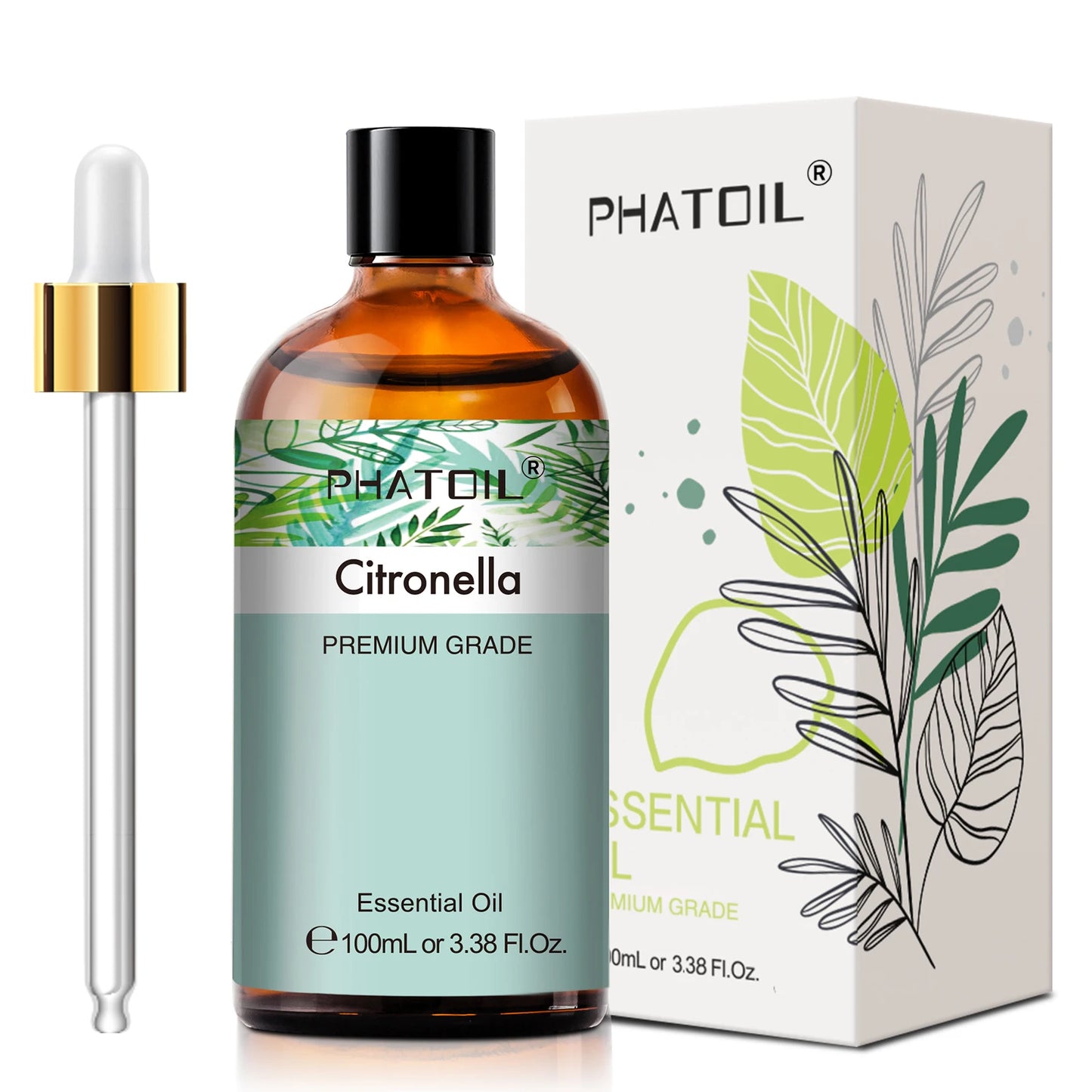PHATOIL 100ml Natural Essential Oil For Skin Aromatherapy Diffuser Eucalyptus Lavender Vanilla Rose Fragrance Essential Oils
