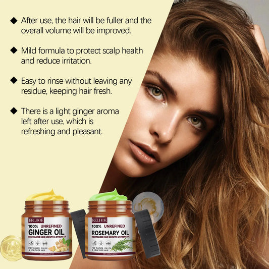 Rosemary/Ginger Hair Care Cream Conditioner Hydration Treatments for Damaged Hair Moisturizer Repair Hair Strengthening Mask