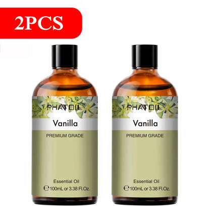 PHATOIL 100ml Natural Essential Oil For Skin Aromatherapy Diffuser Eucalyptus Lavender Vanilla Rose Fragrance Essential Oils