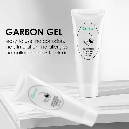GAYEGF Carbon Gel Black Face Mask Cream | Deep Cleansing, Whitening & Skin Rejuvenation | Laser-Support Nano Toner Formula | 80g