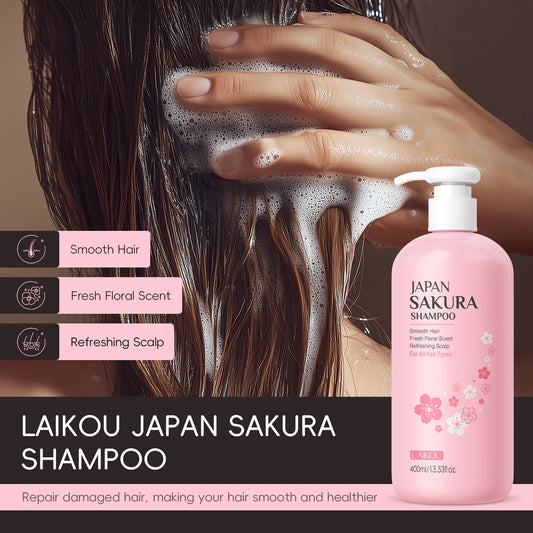 Laikou | Japan Sakura shampoo | Repair, Anti-Split Ends & Frizz Control