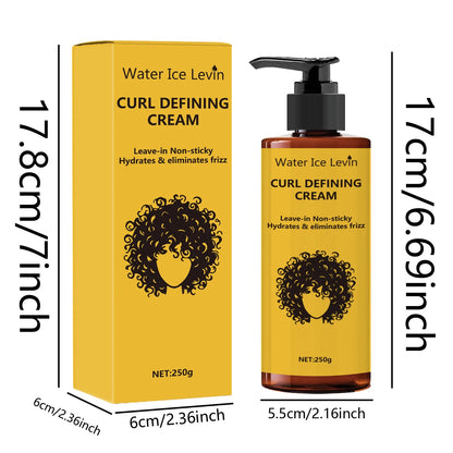 Curly Hair Styling Cream - Contains Moroccan Argan Oil, Long-Lasting Frizz Control, Elastic and Fluffy Curl, Moisturizing Styling Suitable for Waves and Curly Hair
