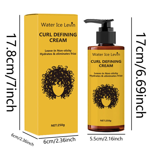 Curly Hair Styling Cream - Contains Moroccan Argan Oil, Long-Lasting Frizz Control, Elastic and Fluffy Curl, Moisturizing Styling Suitable for Waves and Curly Hair