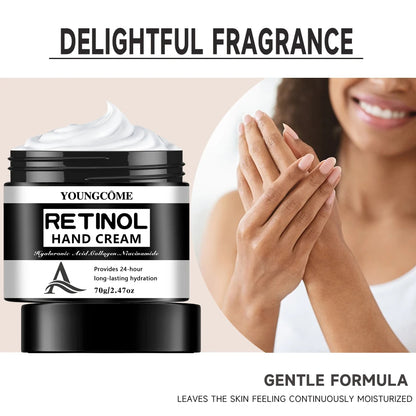 Retinol Anti-Aging Hand Cream ,Wrinkle Removal & Firming Hand Moisturizer,Brightens Skin,Lifts & Smooths Fine Lines,Whitening