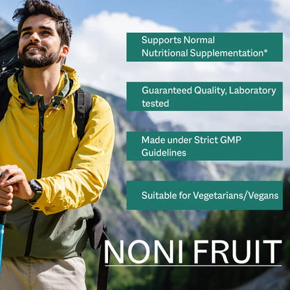GREVIP | Noni Fruit with BioPerine® 6000mg | Immunity, Skin Health, Energy, Endurance | 60 Capsules