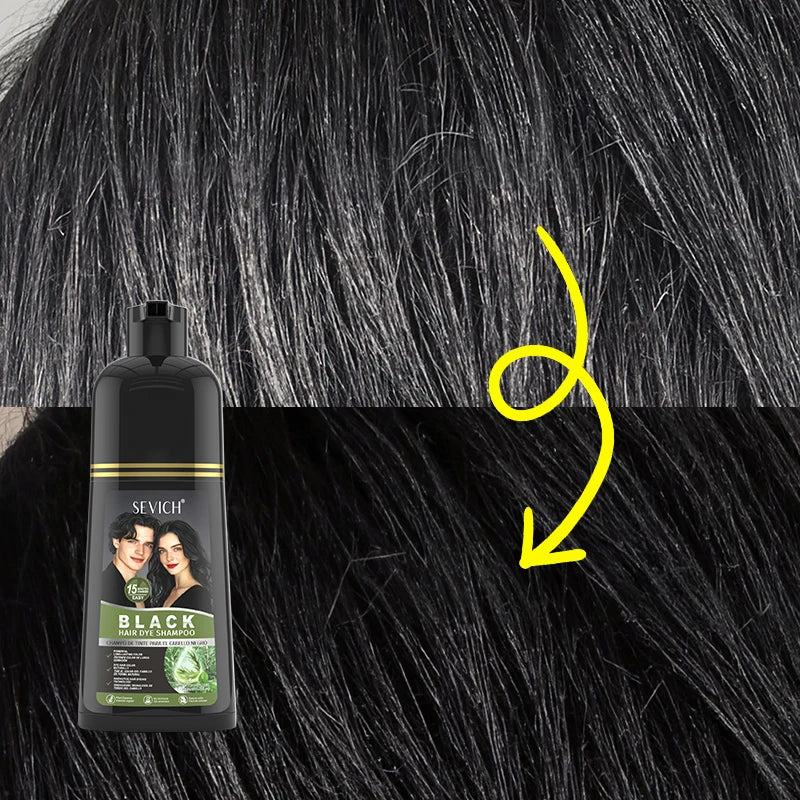 500ml Rosemary Gray Hair Dye Shampoo Hair Instant Coloring Cover Shampoo Men Women Nourish Hair Quick Blackening Plant Shampoo