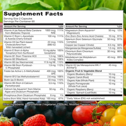 NATURELO | Women’s Multivitamin | Energy, Hair, Skin & Nails Support