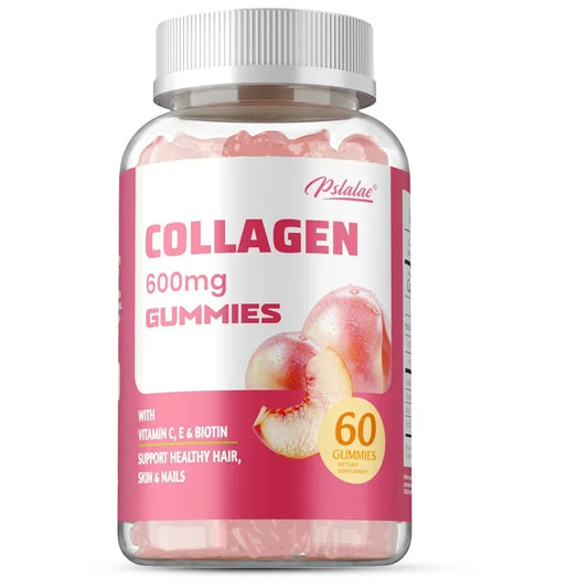 Pstalac | Collagen Gummies 600mg | Anti-Aging, Hair, Skin, Nails & Immune Support | 60 Gummies