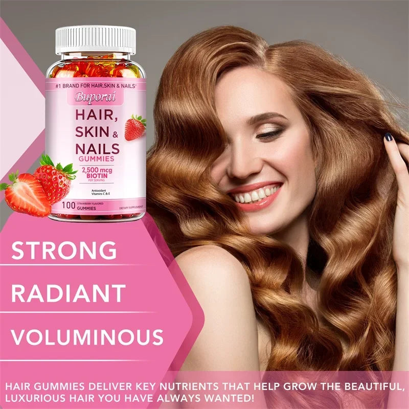 Buporai | Hair, Skin, Nails, Antioxidants, Immune Support | 100 Gummies