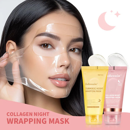 Lakerain Collagen Night Wrapping Mask | Korean Peel-Off Mask for Anti-Wrinkle, Lifting & Overnight Care | 80g