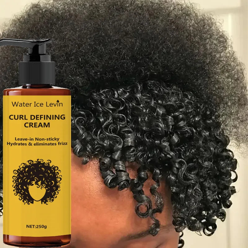 Curly Hair Styling Cream - Contains Moroccan Argan Oil, Long-Lasting Frizz Control, Elastic and Fluffy Curl, Moisturizing Styling Suitable for Waves and Curly Hair