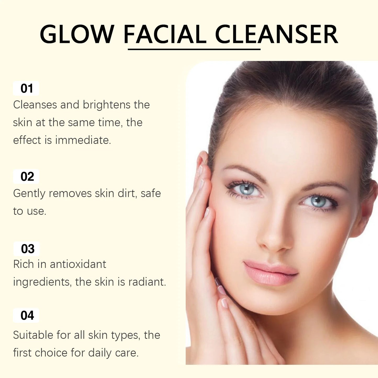 Hoygi | Lemon Extract & Vitamin C Facial Cleanser | Brightening, Moisturizing & Skin Nourishment
