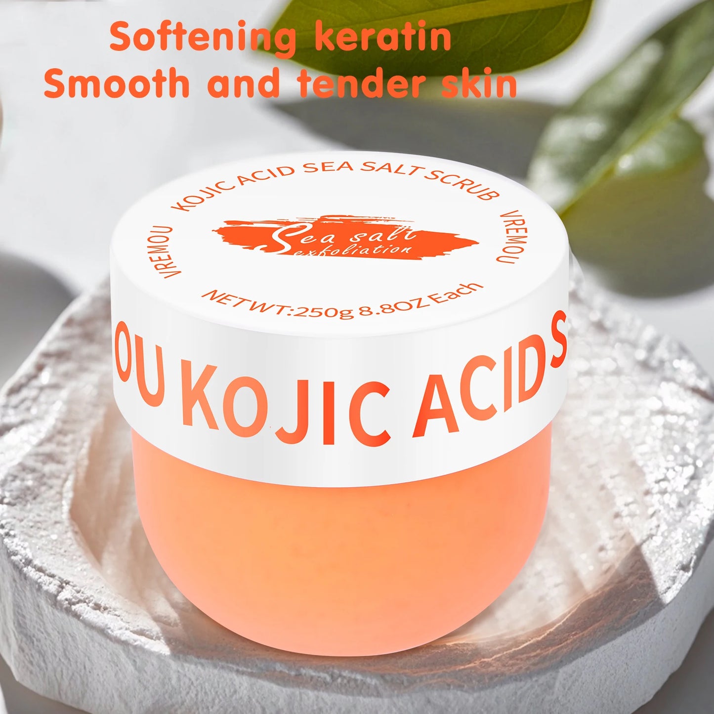 Kojic Acid Body Scrub Softens Keratin And Improves Rough Skin, While Fragrant Body Shea Fruit Scrub Makes Skin Soft And Smooth