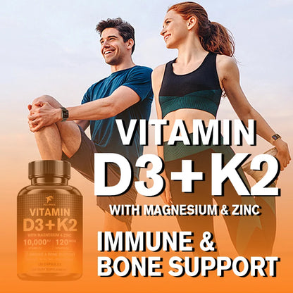 Fulimiks | Vitamin D3K2 with Magnesium & Zinc Capsules | Immune, Mood & Bone Health Support