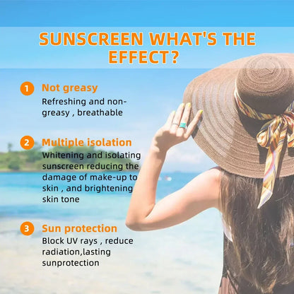 OUHOE | Ultra Isolation, Whitening, Moisturizing, Oil Control | SPF 50+ Facial & Body Protection Creama Isolation Long Last Protection Whitening Moisturizing Oil Control Facial Skin Protection Cream