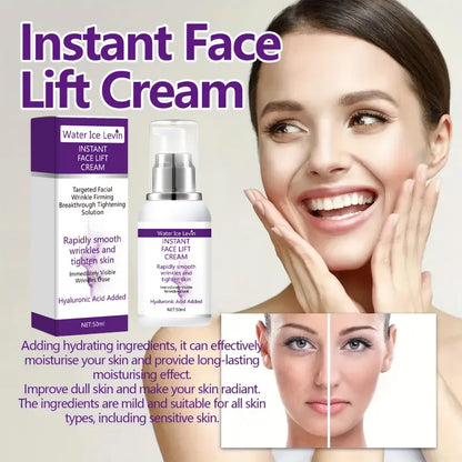 Water Ice Levin Instant Face Lift Cream | Rapid Wrinkle Smoothing & Skin Tightening | With Hyaluronic Acid | 50ml
