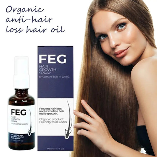 FEG Organic Hair Growth Spray Stimulate Hair Focile For Precent Hair Loss Growth Ownning Thicker Longer And Healthier Hair Care