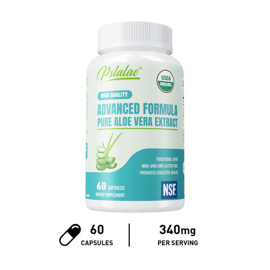 Pslalae | Organic Aloe Vera Capsules | Gut Health, Digestive Comfort, Immune Support | 60 Capsules