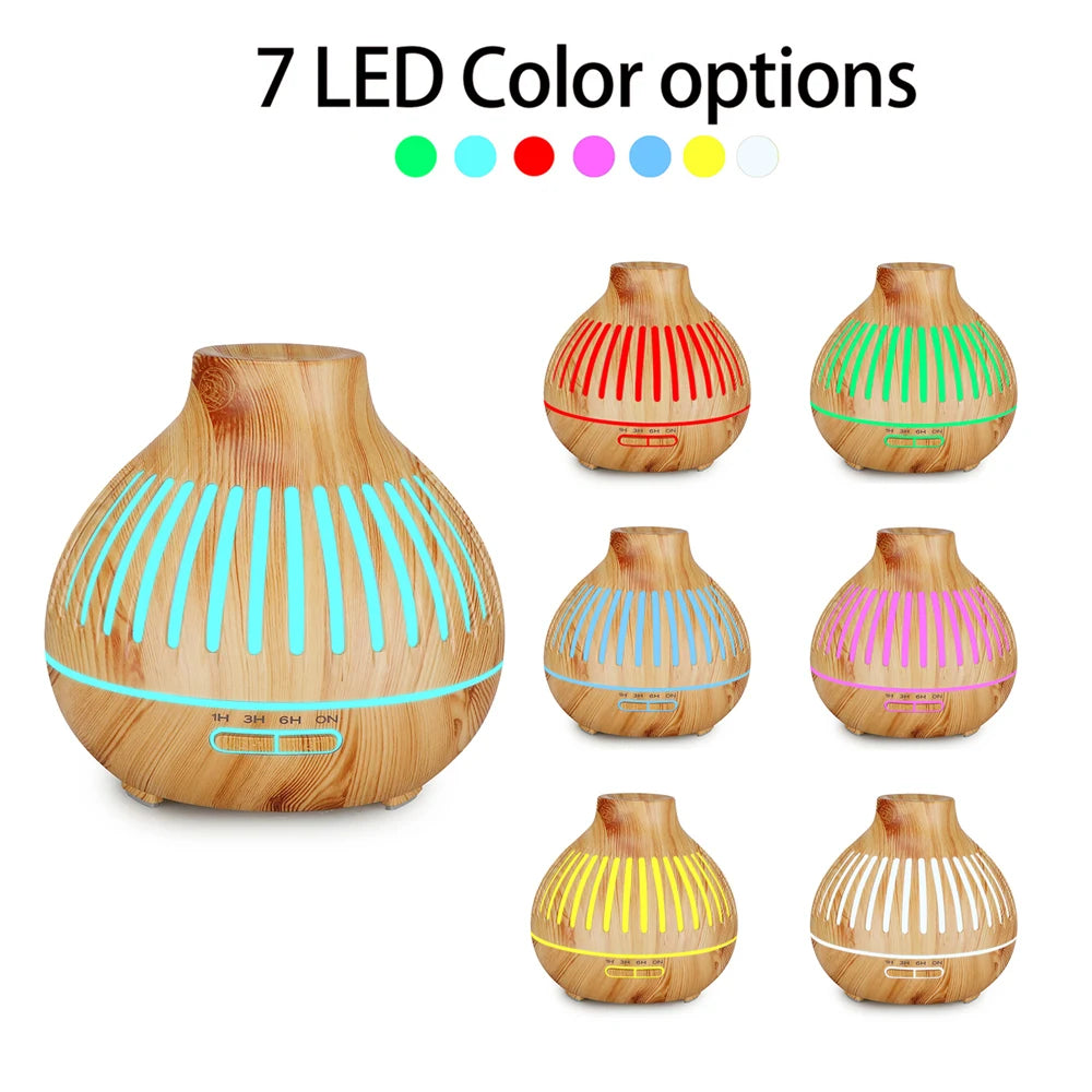 High Quality Aroma Diffuser Humidifier Cool Mist 7-Color LED Night Light Air Humidifier Quiet Air Freshener for Home Office