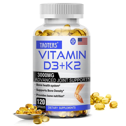 Taoters | Vitamin D3 K2 Capsules | Bone & Cardiovascular Health Support