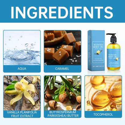 Vanilla Body Massage Oil Improve Moisturizing Relieve Stress Strengthen Nourishing Muscle Relaxing Body SPA Plant Essential Oils