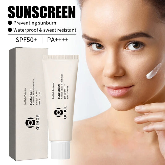 Rice Sunscreen Lotion | Lightweight, Non-Greasy UV Protection for Face & Body | Prevents Sunburn | Skin Care Sunblock | 2pcs