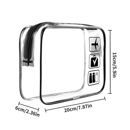 Cosmetic Pouch 3 Pcs Clear Toiletries Bags Carry On Airport Airline Compliant Bag Toiletry Bag Convenient Travel Toiletry Bag Fa