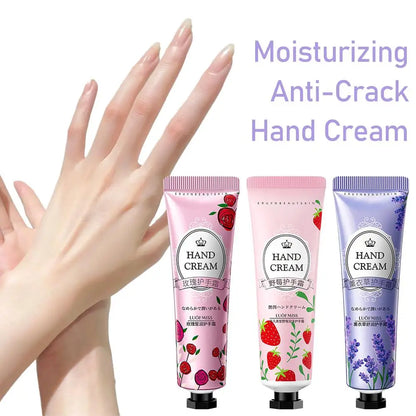 Hand Cream Hydrating Moisturizing Lavender Rose Blossom Essential Oil Deep Repairing Smoothing Hand Care Cream