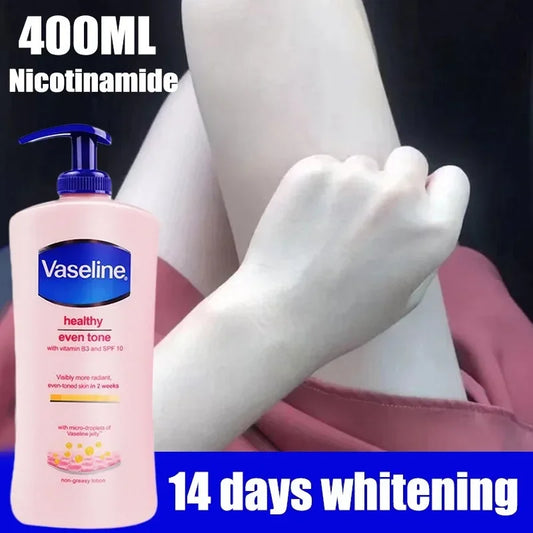 400ML Vaseline Healthy Even Tone with Vitamin B3 and SPF 10 Body Lotion Skin Brightening Cream Contains Visibly More Radiant