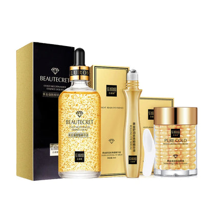 24K Gold Skincare Set | Niacinamide & Collagen | Anti-Aging & Dark Circle Reduction