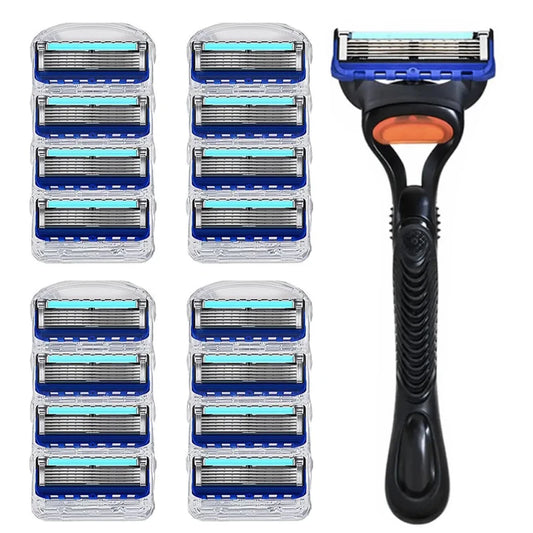 Razor Shaver for Men, Premium Shaving Shaver, 5-Layer Razor Face Beard Hair Comes with Replaceable Blades, 5-Layer Refills