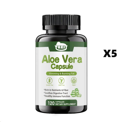 YUXIT | Aloe Vera Capsule | Slimming, Fat Burn, Gluten-Free, Vegan, Digestive & Immune Support | 120 Capsules