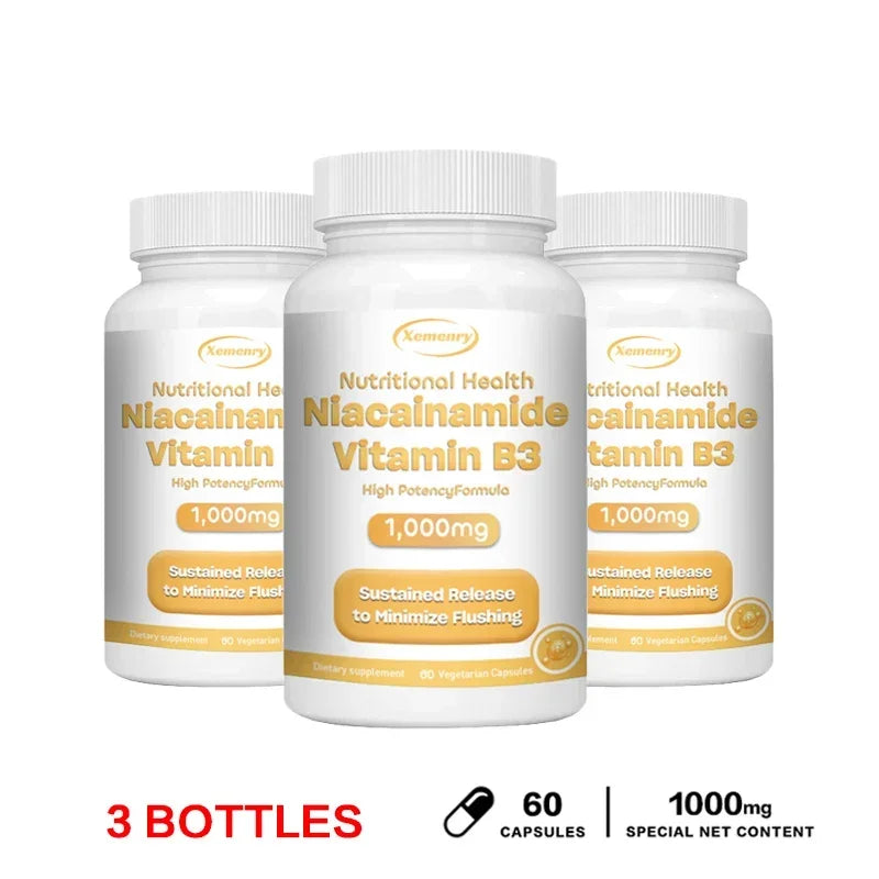 Xemenry | Niacinamide Vitamin B3 Capsules | Brain, Heart & Immunity Support