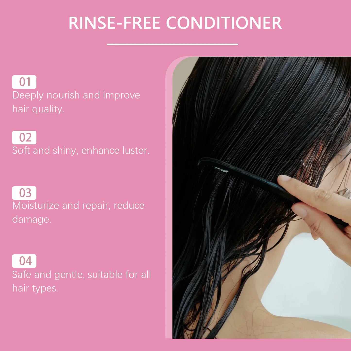 Nourish Leave-In Conditioner 72-Hour Silky Touch Toughness Reinforced Reduce Hair Breakage Prevent Split Ends Smooth Conditioner