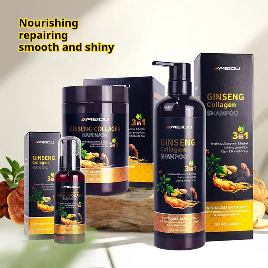 Meidu Profissional Hair & Scalp Nourishing Shampoo and Conditioner Keratin Hair Mask Set Straightening Smoothing Hair Care