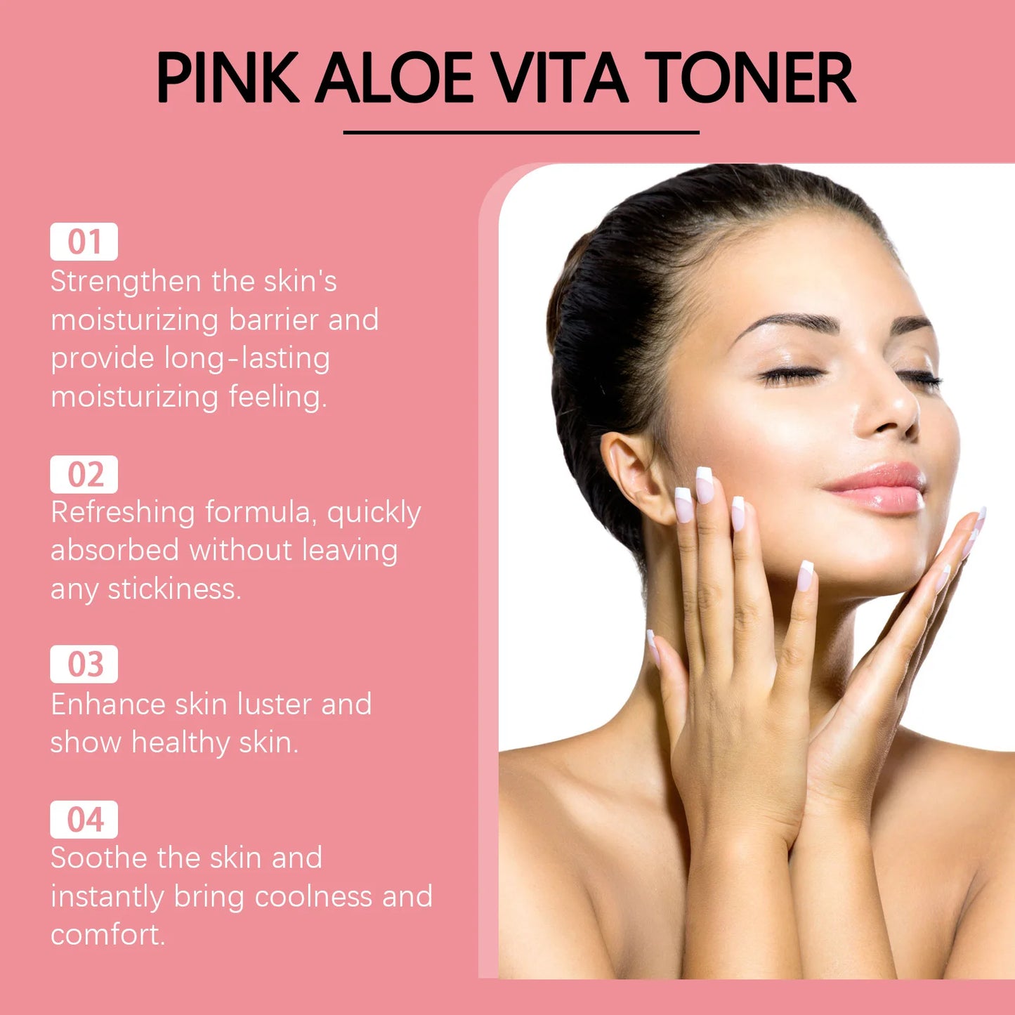 Eelhoe | Pink Aloe 80%, Niacinamide & Vitamin C Toner | Brightening, Hydrating & Soothing Care