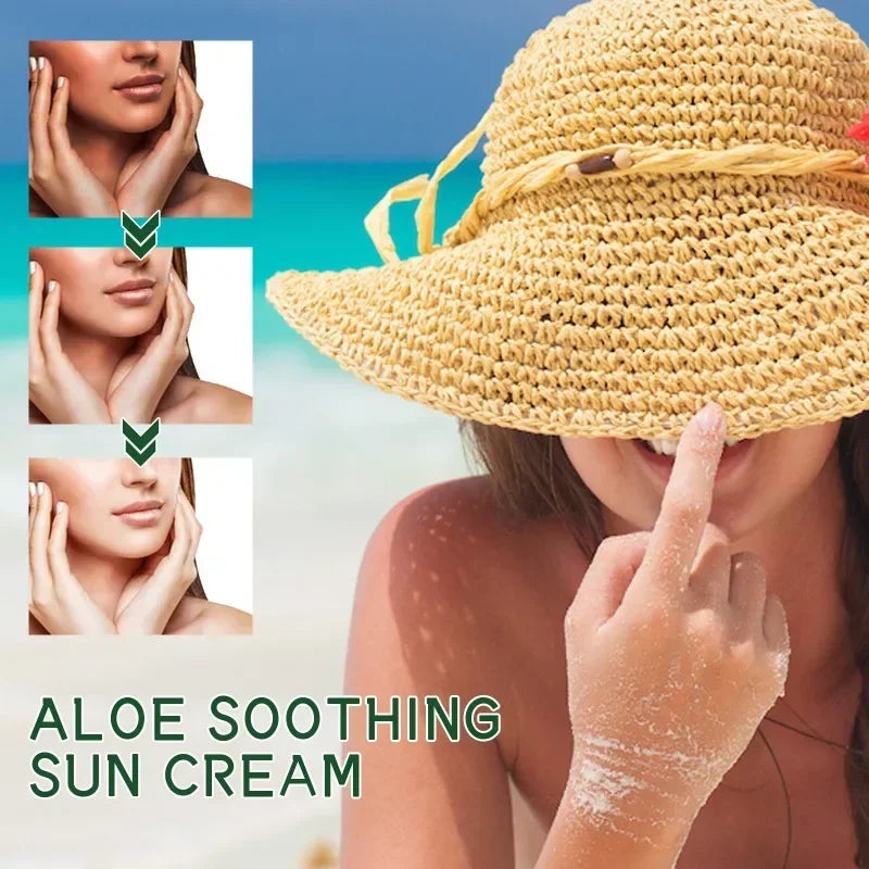 OUHOE | Aloe Leaf Extract | SPF 50+ PA+++ Sun Protection, UV Isolation, Moisturizing & Non-Greasy | 50ml