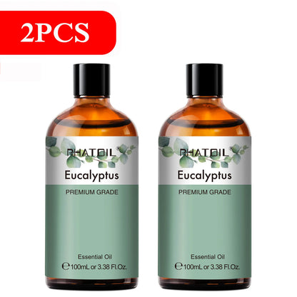 PHATOIL 100ml Natural Essential Oil For Skin Aromatherapy Diffuser Eucalyptus Lavender Vanilla Rose Fragrance Essential Oils