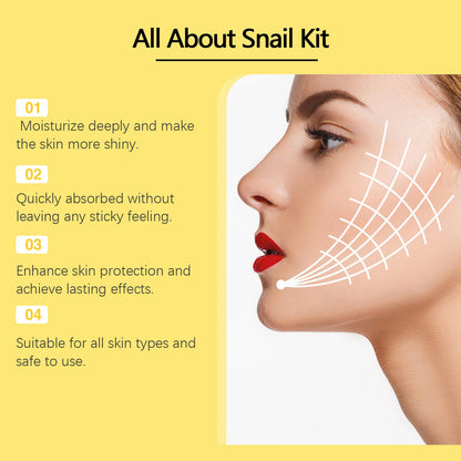 OUHOE | Snail Mucin 96% | Anti-Aging, Repair & Brightening Korean Skincare Set