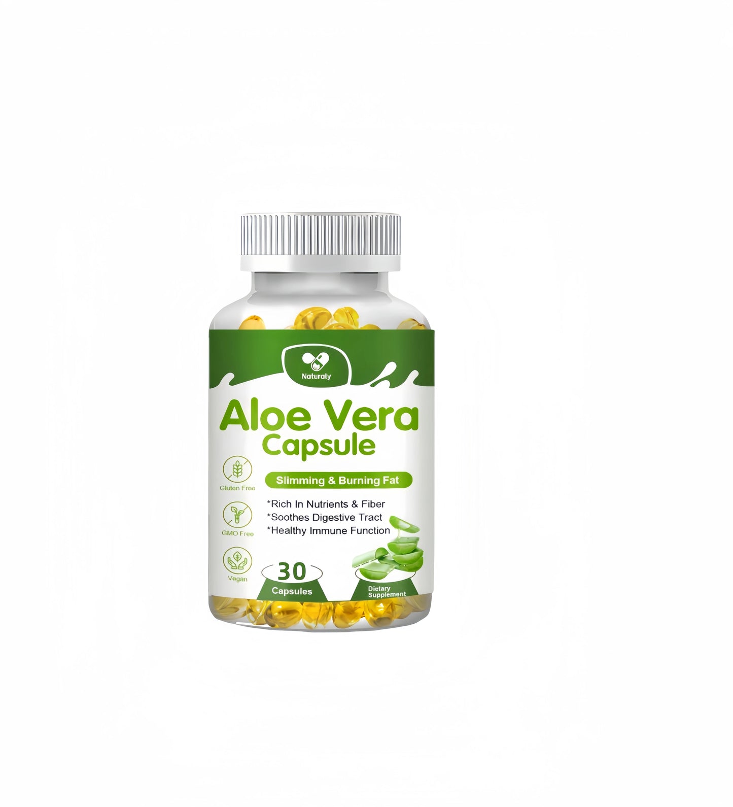 Naturaly | Aloe Vera Capsules | Slimming, Detox, Digestive & Immune Support | 120 Capsules