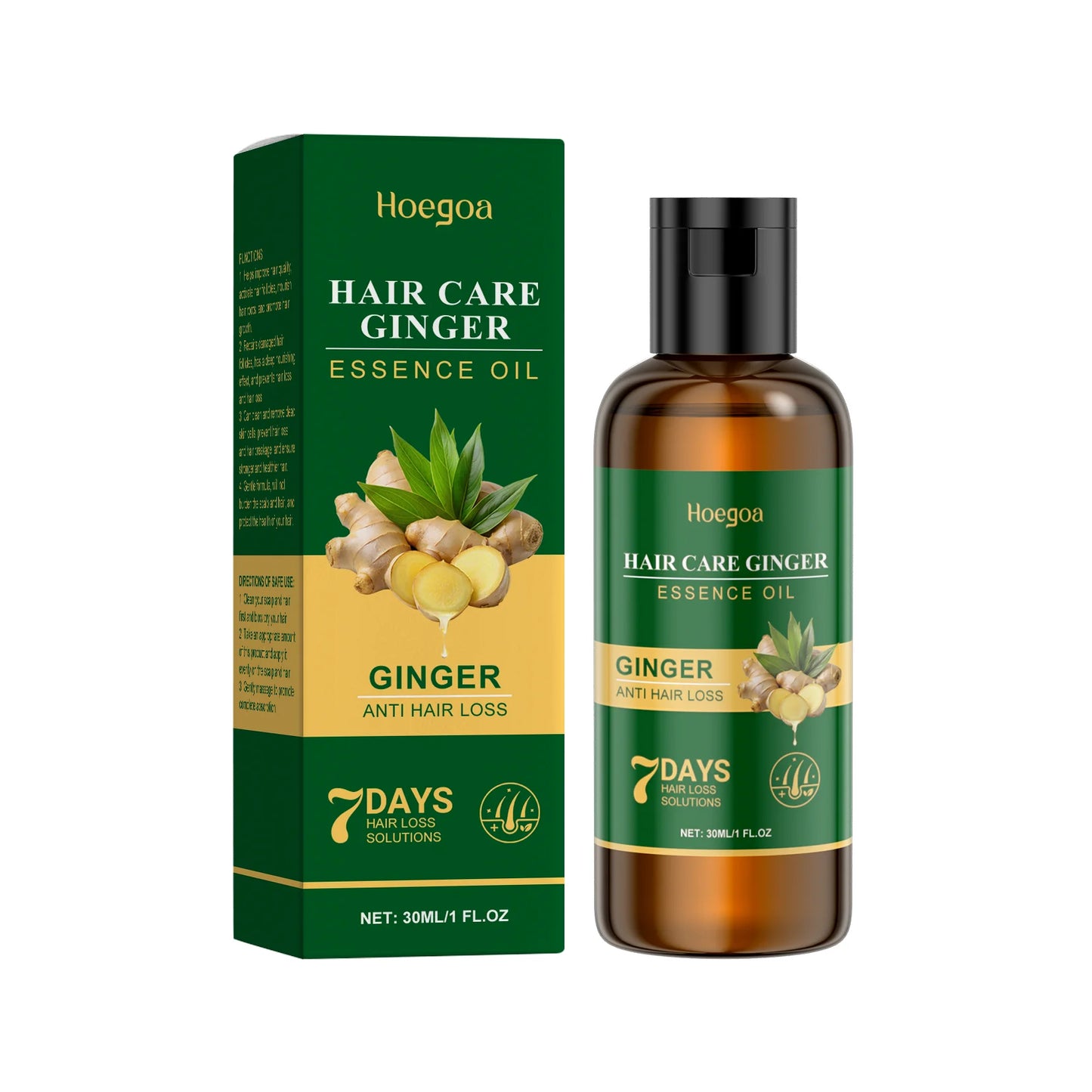 Ginger Anti Loss Shampoo Hair Strengthen Restore Damaged Oil Control Cleansing Dandruff Moisturizing Smooth Hair Growth Shampoo