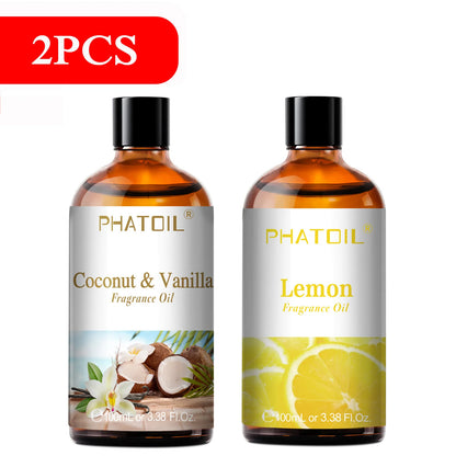 PHATOIL 100ml Aromatherapy Fragrance Oil Coconut & Vanilla Strawberry Cherry 2PCS/1PCS Aroma Oils For Diffuser Candle Making