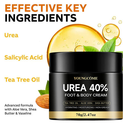Urea 40% Cream Foot Cream for Dry Cracked Feet Heels Knees Hands Repair Treatment,Moisturizer Dead Skin Remover Foot Cream