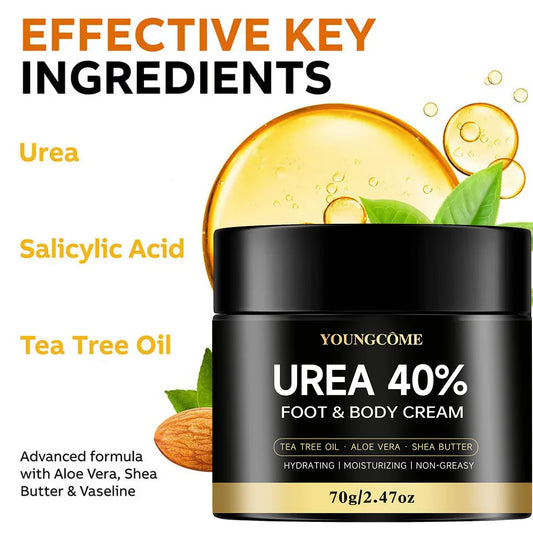 Urea 40% Cream Foot Cream for Dry Cracked Feet Heels Knees Hands Repair Treatment,Moisturizer Dead Skin Remover Foot Cream