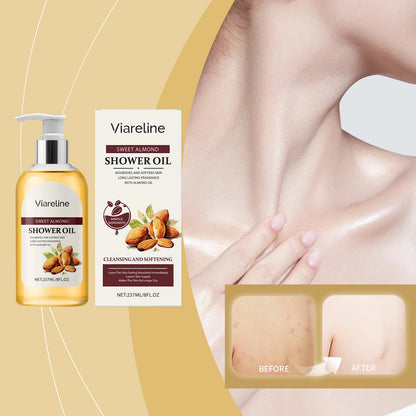 Sweet Almond Shower Oil – Nourishing Body Wash for Soft, Hydrated Skin (237ml/8 fl oz)