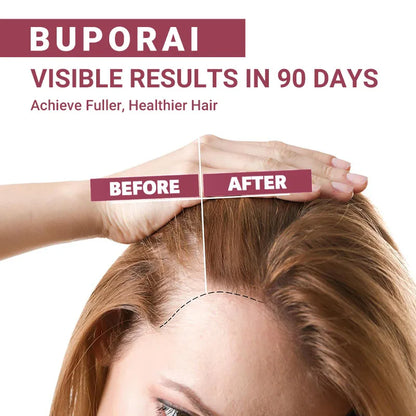 Buporai | Hair Growth Gummies | Strengthens Hair, Skin & Nails, Improves Elasticity | 60 Gummies