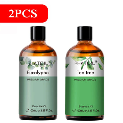 PHATOIL 100ml Natural Essential Oil For Skin Aromatherapy Diffuser Eucalyptus Lavender Vanilla Rose Fragrance Essential Oils