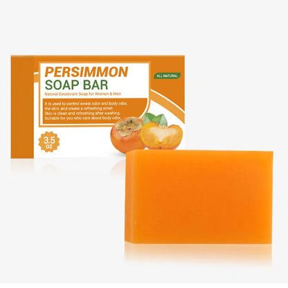 Persimmon Soap Bar for Body Odor Control – Purifying Deodorizing Face & Body Wash for Eliminating Body Odor – Great for Skin